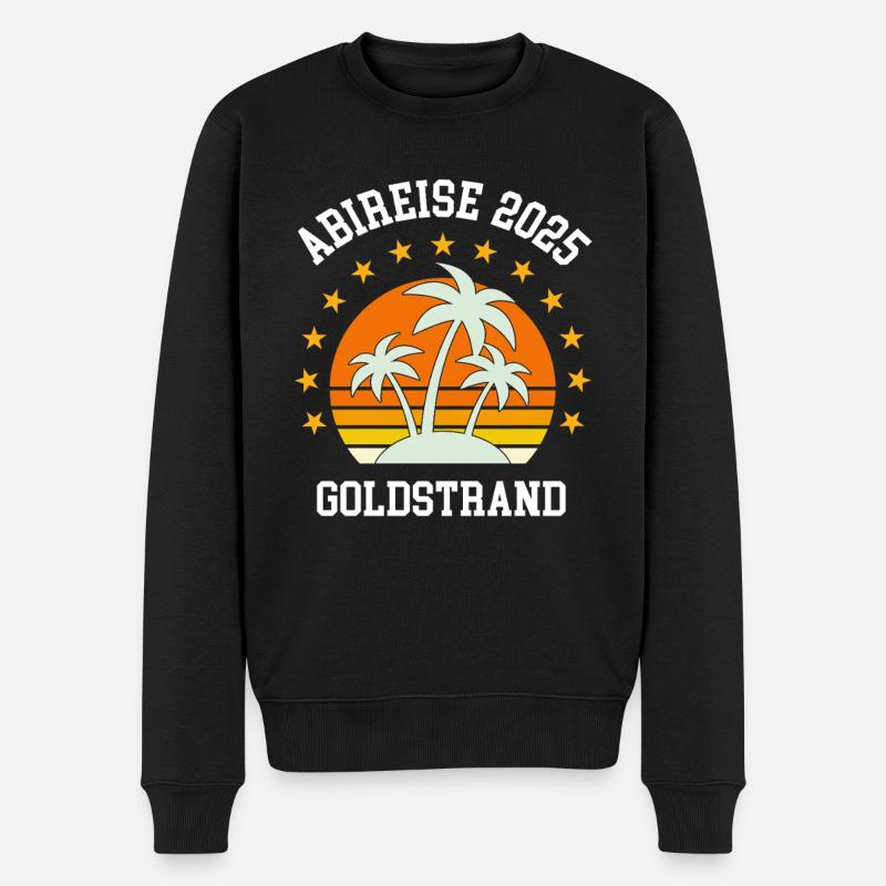 Abireise 2025 Goldstrand Abi Abitur Klassenreise - Männer Premium Bio Pullover - Schwarz