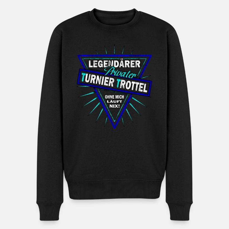 Turniertrottel Turnierreiter Reitturnier Pferd QH - Männer Premium Bio Pullover - Schwarz