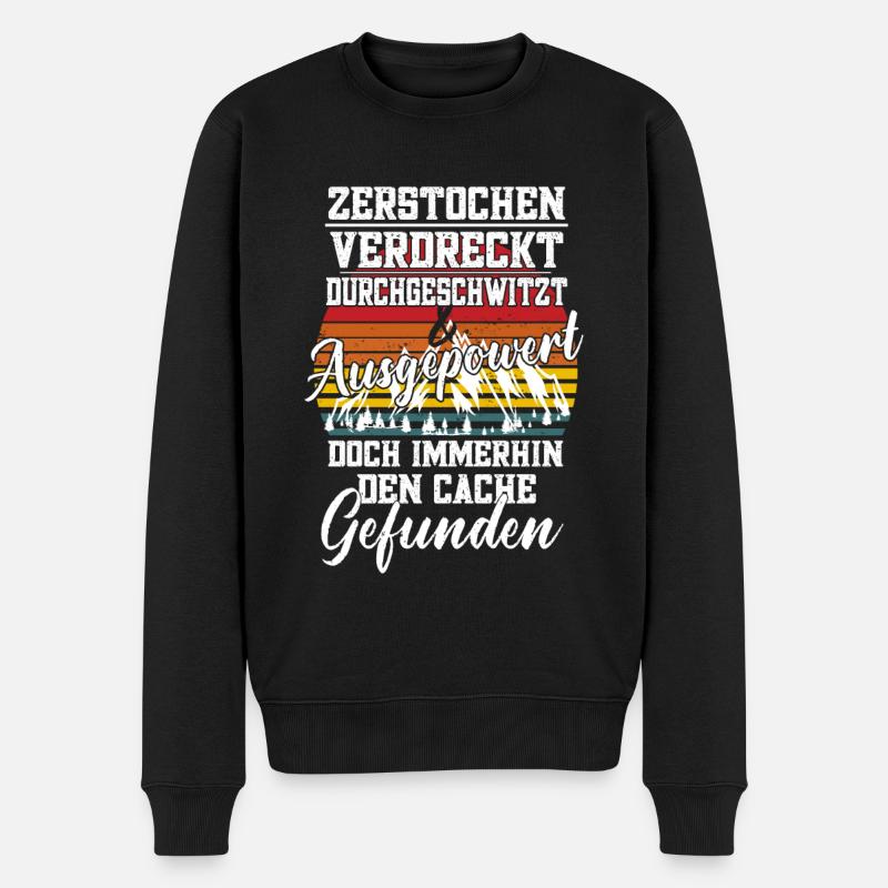 Den Cache Gefunden - Männer Premium Bio Pullover - Schwarz