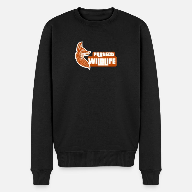Protect wildlife - Männer Premium Bio Pullover - Schwarz