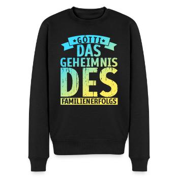 Götti Lustig - Männer Premium Bio Pullover - Schwarz - Vorne - Nico (187cm)