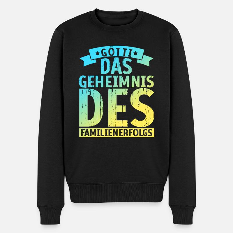 Götti Lustig - Männer Premium Bio Pullover - Schwarz