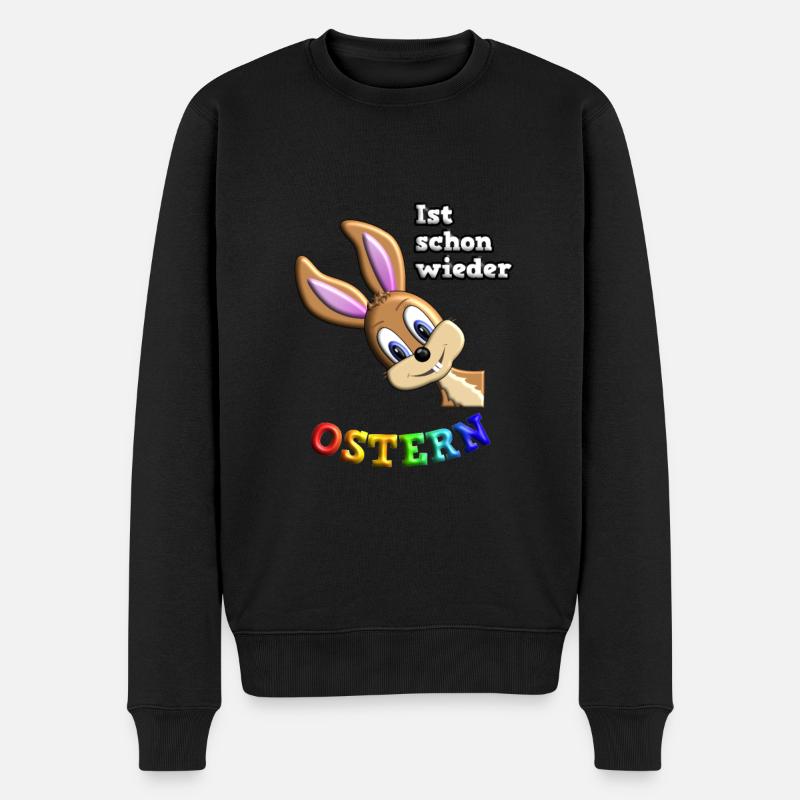Ostern Osterhase - Männer Premium Bio Pullover - Schwarz