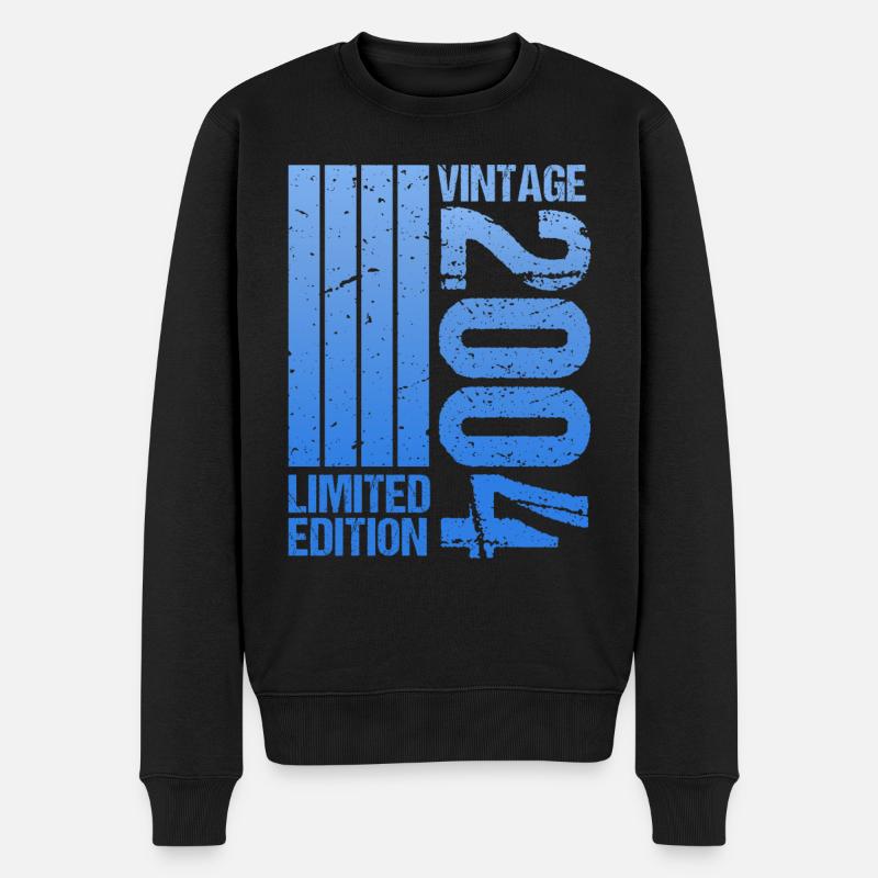 2004 Jahrgang geboren Vintage Geburtstag Geschenk - Männer Premium Bio Pullover - Schwarz