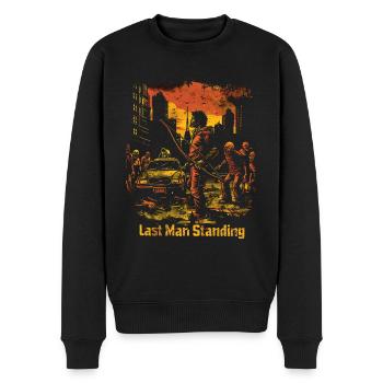 Zombie Apocalypse - Last Man Standing 01 - Men's Premium Organic Jumper - black - Front - Nico (187cm)