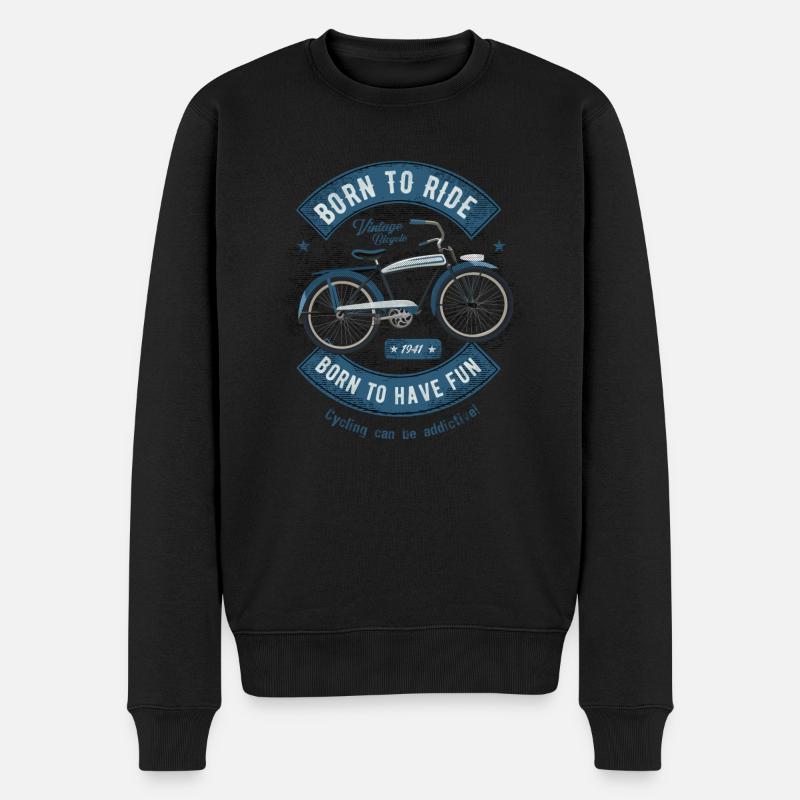 Vélo de style vintage - Pull Premium bio Homme - noir