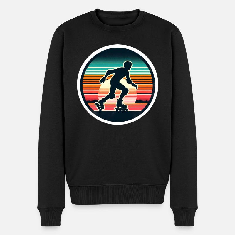 Inline Skating - Männer Premium Bio Pullover - Schwarz