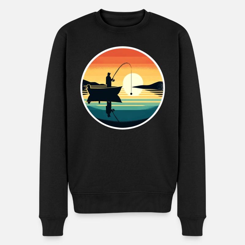 Pêcheur rétro - Pull Premium bio Homme - noir