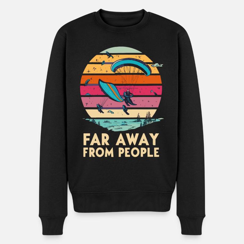 Paragliding - Männer Premium Bio Pullover - Schwarz