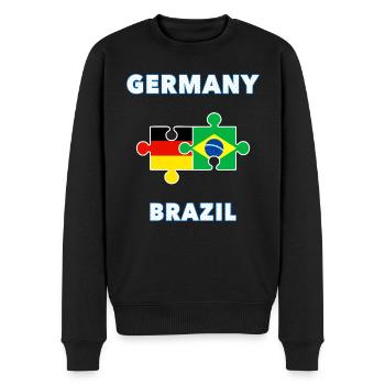 Germany Brazil Puzzle - Men's Premium Organic Jumper - black - Front - Nico (187cm)