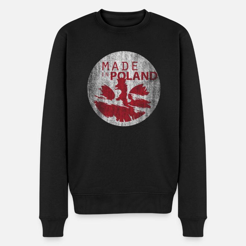 Polen Poland polnisch - Männer Premium Bio Pullover - Schwarz