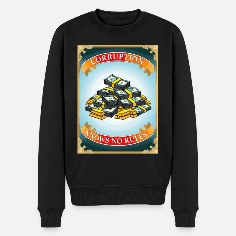 Korruption kennt keine Regeln - Männer Premium Bio Pullover - Schwarz
