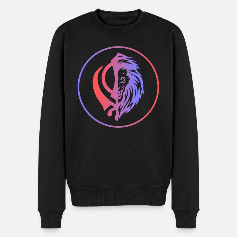 Split Khanda - Men's Premium Organic Jumper - black