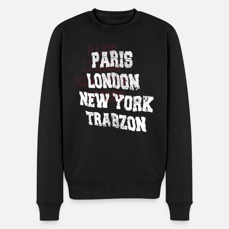 Trabzon Stadt - Männer Premium Bio Pullover - Schwarz