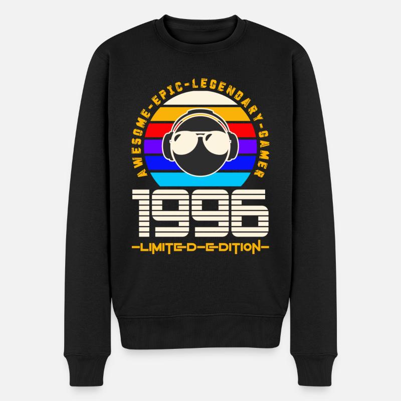 1996 - Männer Premium Bio Pullover - Schwarz