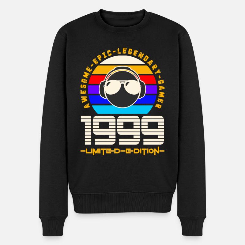 1999 - Männer Premium Bio Pullover - Schwarz