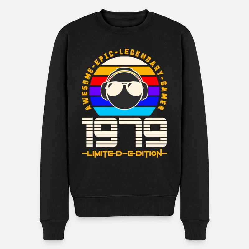 1979 - Männer Premium Bio Pullover - Schwarz
