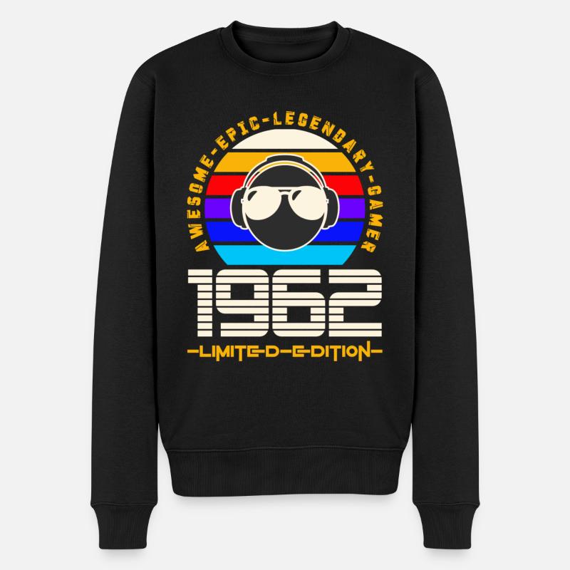 1962 - Männer Premium Bio Pullover - Schwarz