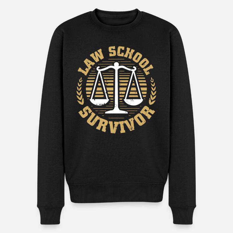 Jura Studium | Anwalt Richter Juristen Geschenk - Männer Premium Bio Pullover - Schwarz