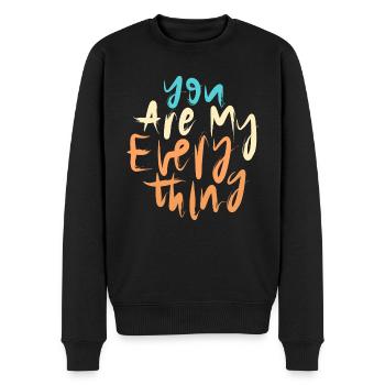 Tu es mon tout - Pull Premium bio Homme - noir - Devant - Nico (187cm)