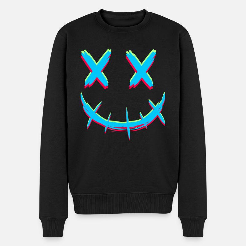Smile avec x yeux - Pull Premium bio Homme - noir