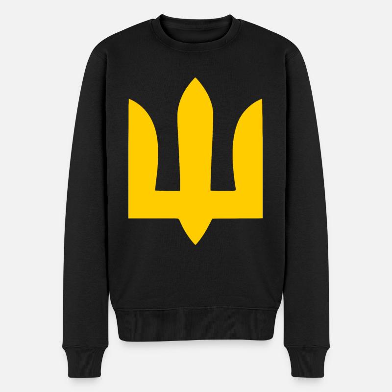 Ukraine - Männer Premium Bio Pullover - Schwarz