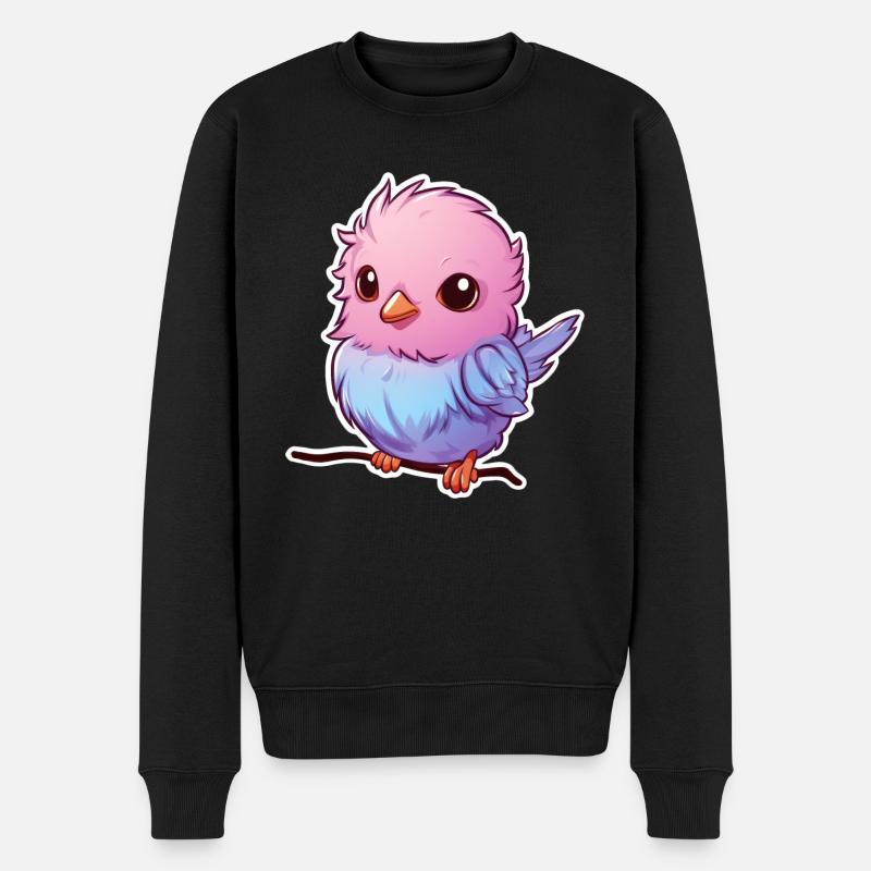 süßer Vogel - Männer Premium Bio Pullover - Schwarz