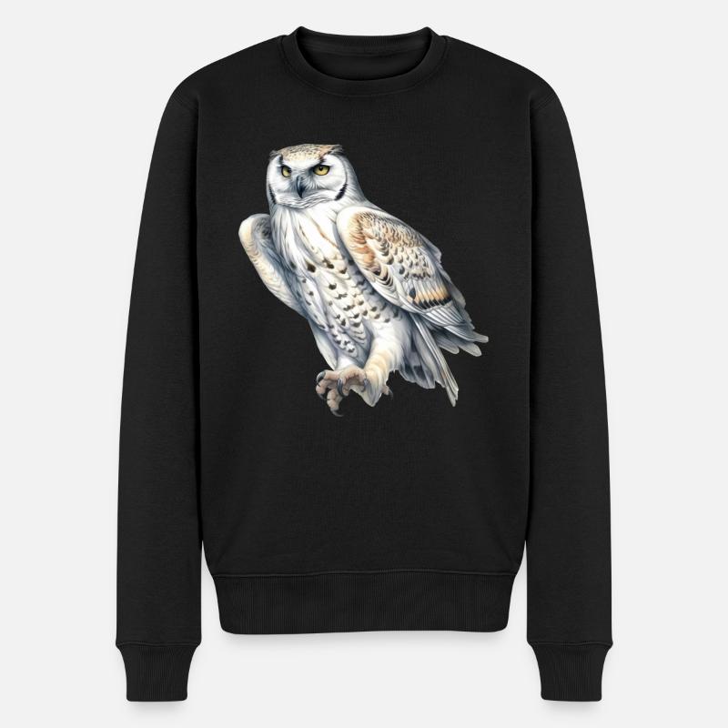 SnowyOwl 05 - Männer Premium Bio Pullover - Schwarz