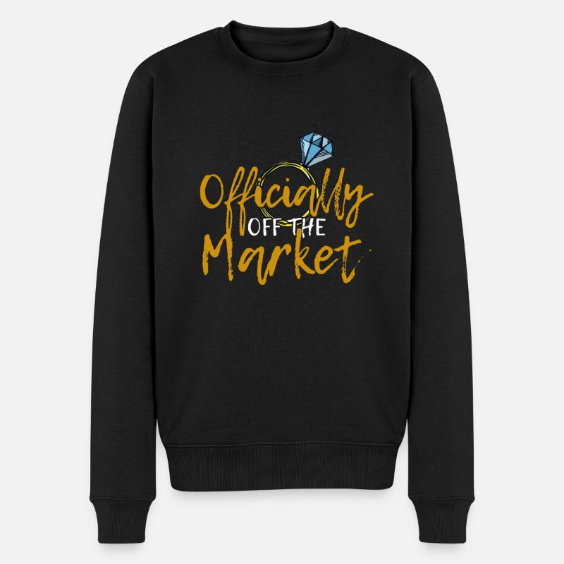 Markt Ring Braut Heirat Hochzeit - Männer Premium Bio Pullover - Schwarz