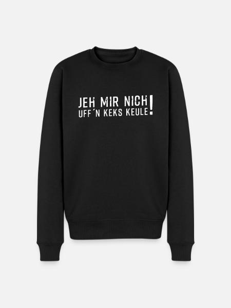 Berlin Hauptstadt Berliner Dialekt Spruch Geschenk - Männer Premium Bio Pullover - Schwarz