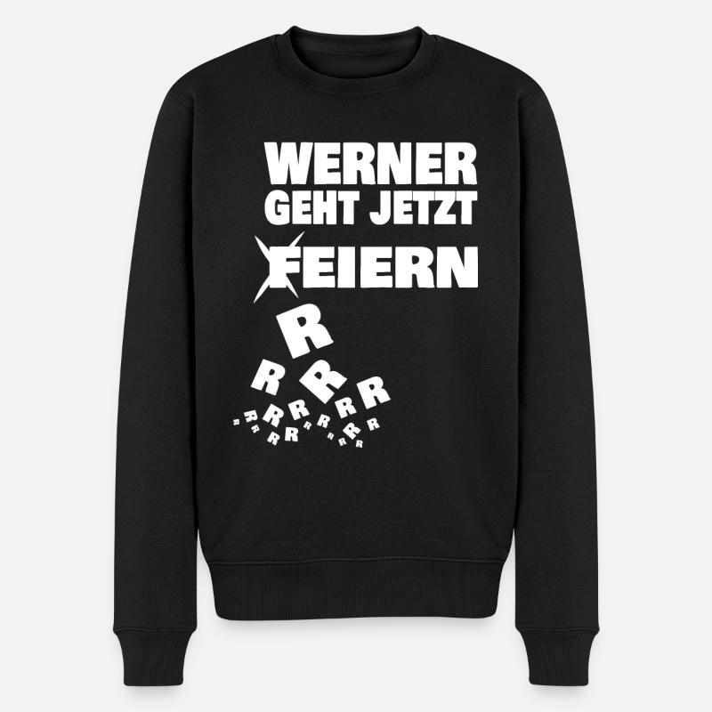 Werner - Männer Premium Bio Pullover - Schwarz