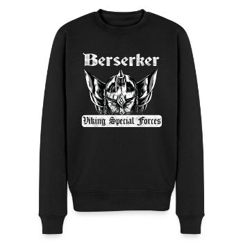 Berserker Viking Special Forces für Wikinger Shirt - Männer Premium Bio Pullover - Schwarz - Vorne - Nico (187cm)