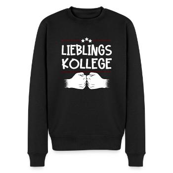 Lieblingskollege - Arbeit Freunde Geschenk Shirt - Männer Premium Bio Pullover - Schwarz - Vorne - Nico (187cm)