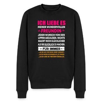 Beziehungssprüche Geschenk für Paare Geschenk - Männer Premium Bio Pullover - Schwarz - Vorne - Nico (187cm)