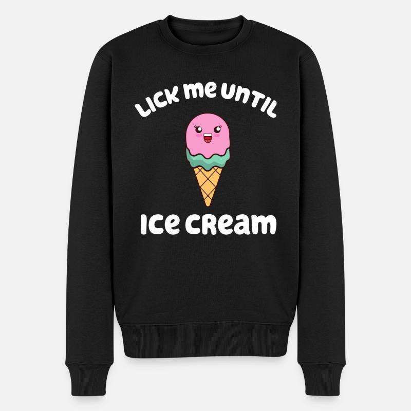 Leckmich bis Eis - Männer Premium Bio Pullover - Schwarz