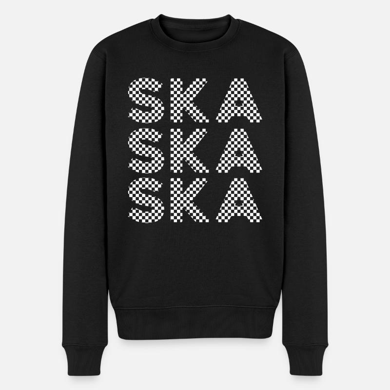 Ska ska ska - ska musik rude boy - Männer Premium Bio Pullover - Schwarz