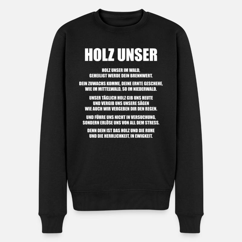 Holzfäller Forstwirt Forstwirtschaft - Männer Premium Bio Pullover - Schwarz