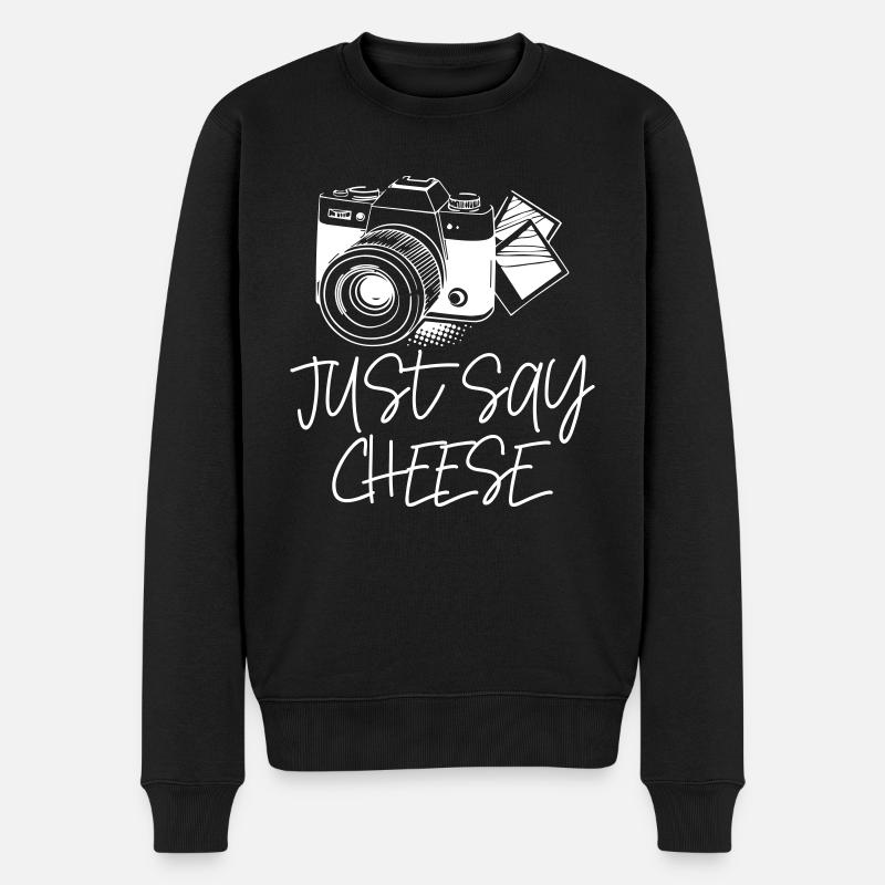 Il suffit de dire la photographie de fromage - Pull Premium bio Homme - noir