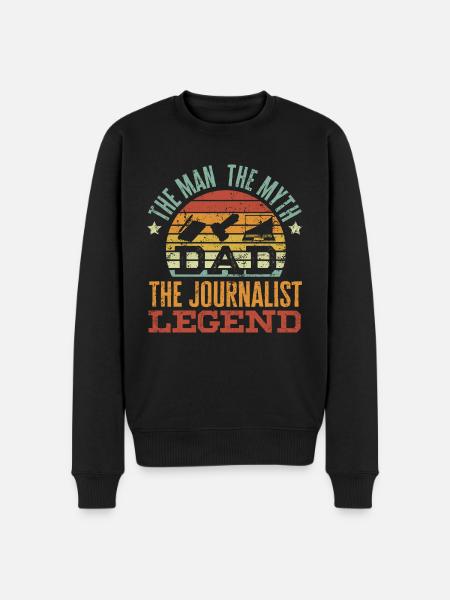 Journalist Journalism Father - Men's Premium Organic Jumper - black