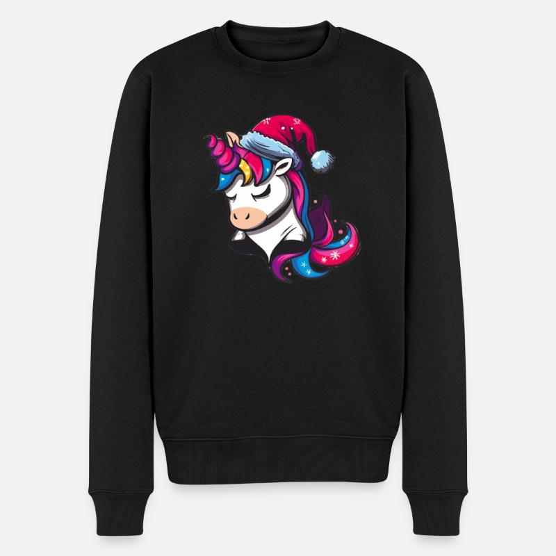 Licorne festive - Pull Premium bio Homme - noir