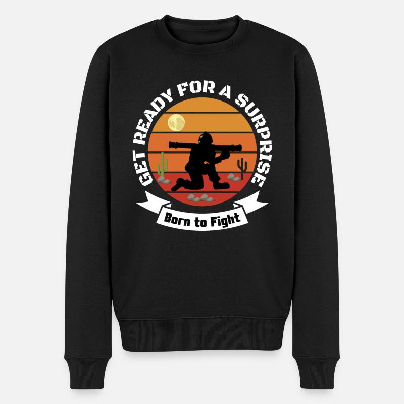 PRÉPAREZ-VOUS À UNE SURPRISE - Pull Premium bio Homme - noir