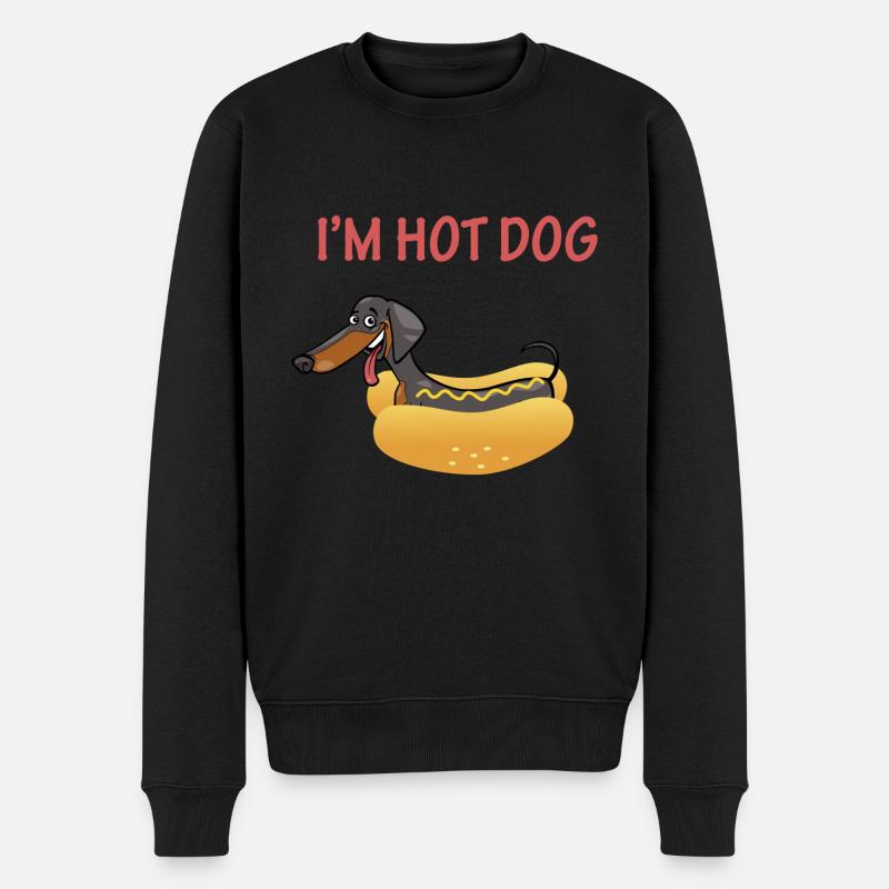 Teckel - Hot-dog - Pull Premium bio Homme - noir