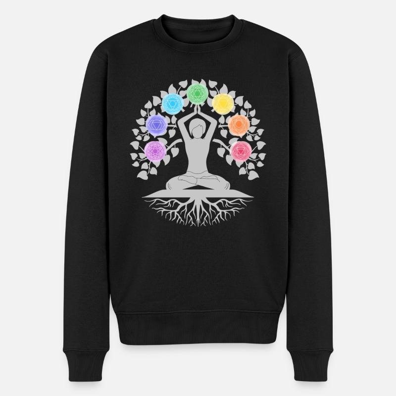 Chakra Arbre de Vie - Pull Premium bio Homme - noir