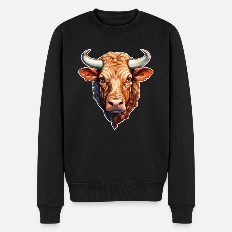 Bull - Men's Premium Organic Jumper - black