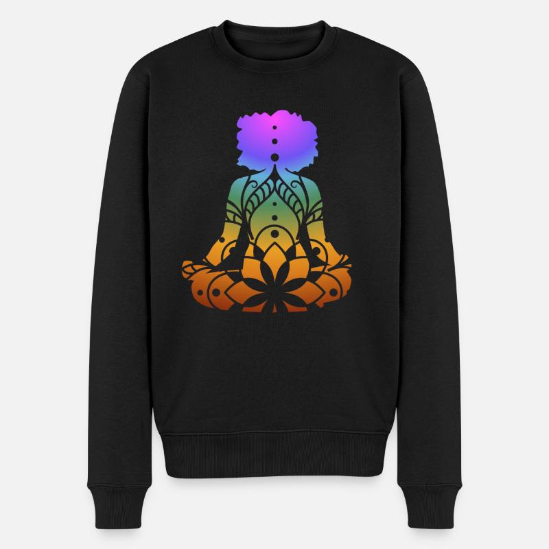 Yoga Méditation Mandala - Pull Premium bio Homme - noir