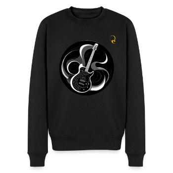 MUSICAL WAVES - Men's Premium Organic Jumper - black - Front - Nico (187cm)