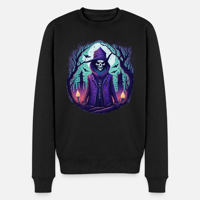 Gruseliges Halloween-partykostüm Zombie - Pull Premium bio Homme - noir