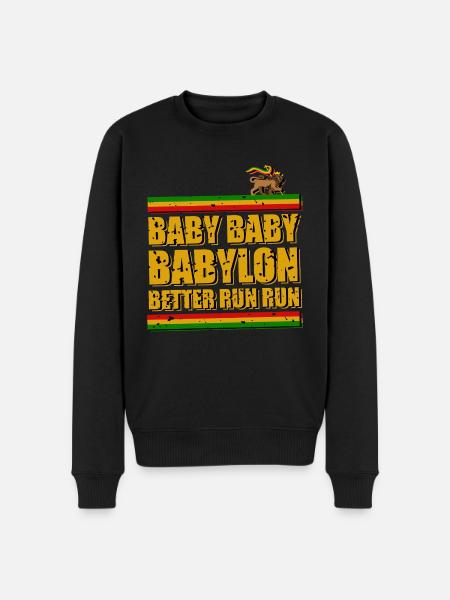 Run from Babylon - Men's Premium Organic Jumper - black
