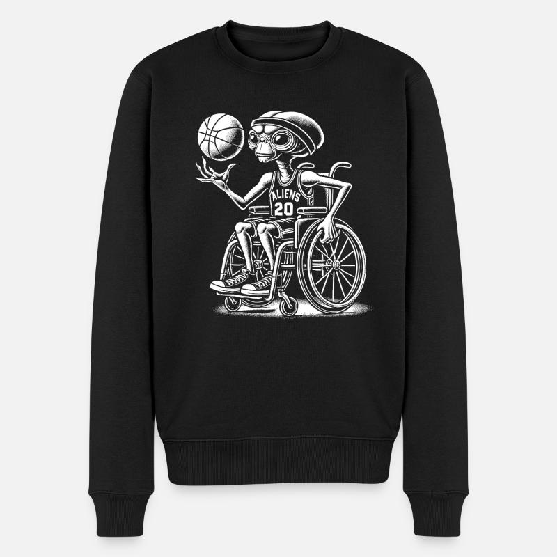 Basketball en fauteuil roulant - Pull Premium bio Homme - noir