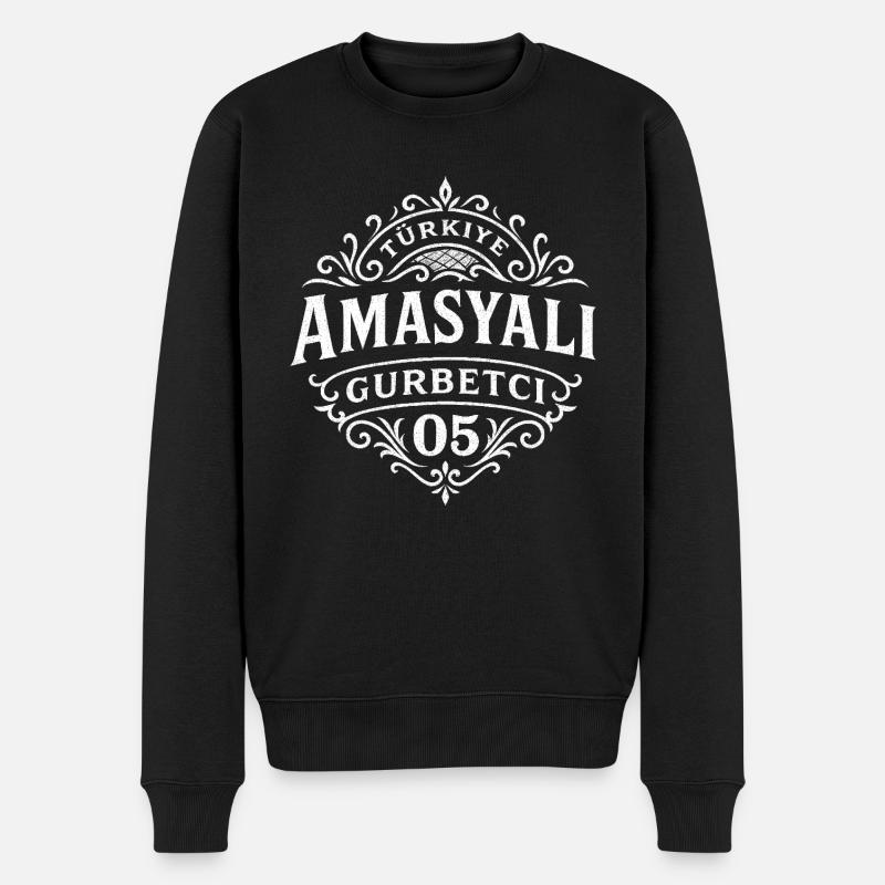 Amasya - Männer Premium Bio Pullover - Schwarz